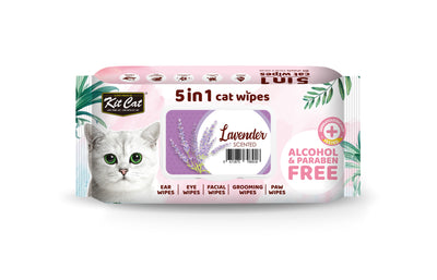 [As Low As $3.48 Each] Kit Cat 5 in 1 Lavender Cat Wipes