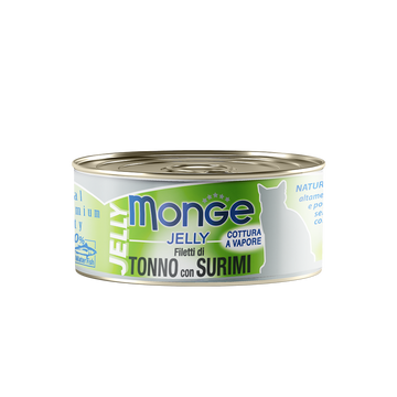 Monge Jelly Yellowfin Tuna with Surimi Wet Cat Food 80g