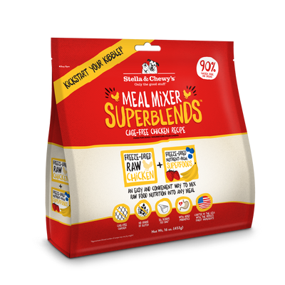 Stella & Chewy's SuperBlends Meal Mixers Chicken Freeze Dried Dog Food Topper 16oz