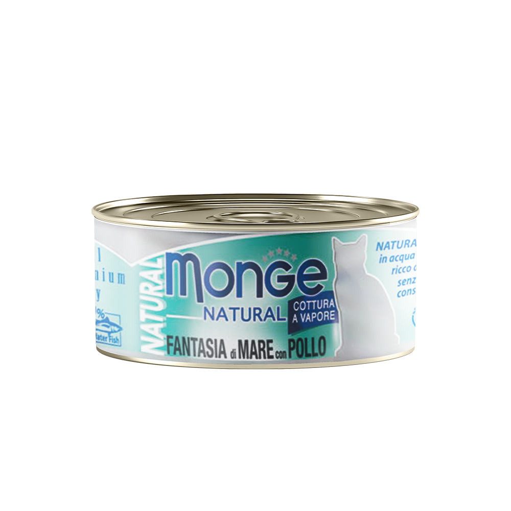 Monge Natural Seafood mixed with Chicken Wet Cat Food 80g