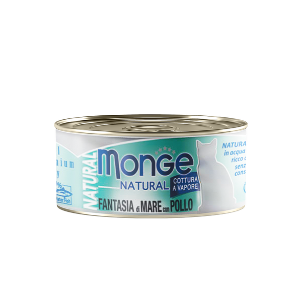Monge Natural Seafood mixed with Chicken Wet Cat Food 80g