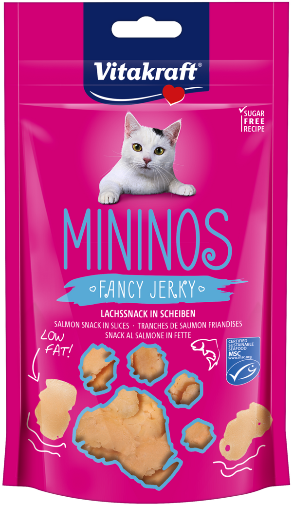 Vitakraft Mininos Salmon Fancy Jerky Cat Treats 40g