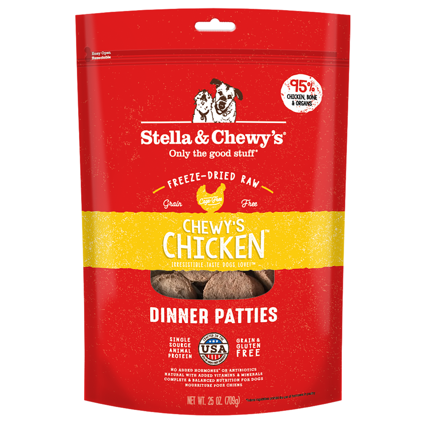 Stella & Chewy's Chewy’s Chicken Dinner Patties Freeze-Dried Raw Dog Food (2 Sizes)