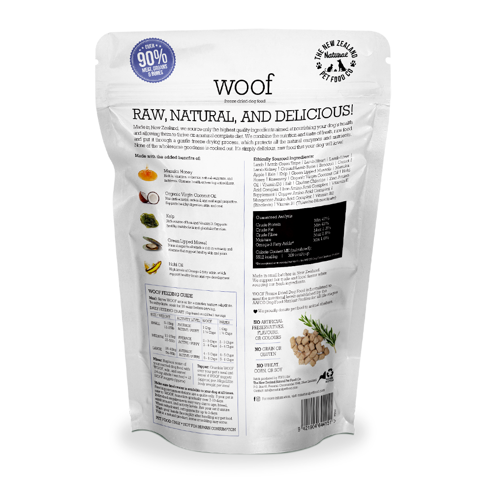 [Bundle Deal] WOOF Freeze Dried Lamb Raw Dog Food 280g