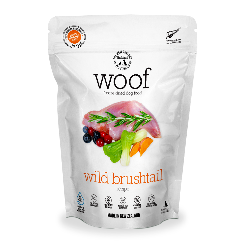[FREE Treat + Bundle Deal] WOOF Freeze Dried Wild Brushtail Raw Dog Food 280g