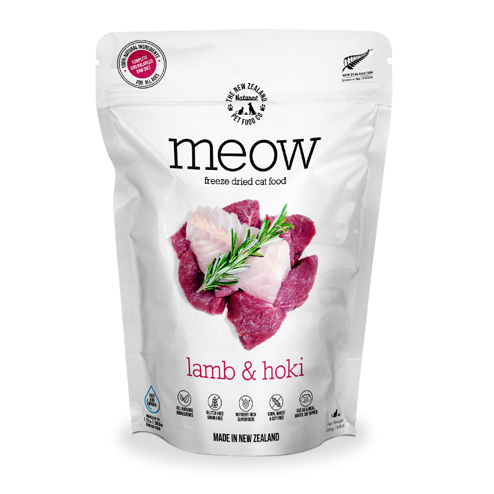 [Bundle Deal] MEOW Freeze Dried Lamb & Hoki Raw Cat Food 280g