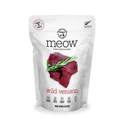 MEOW Freeze Dried Raw Wild Venison Cat Treats 50g