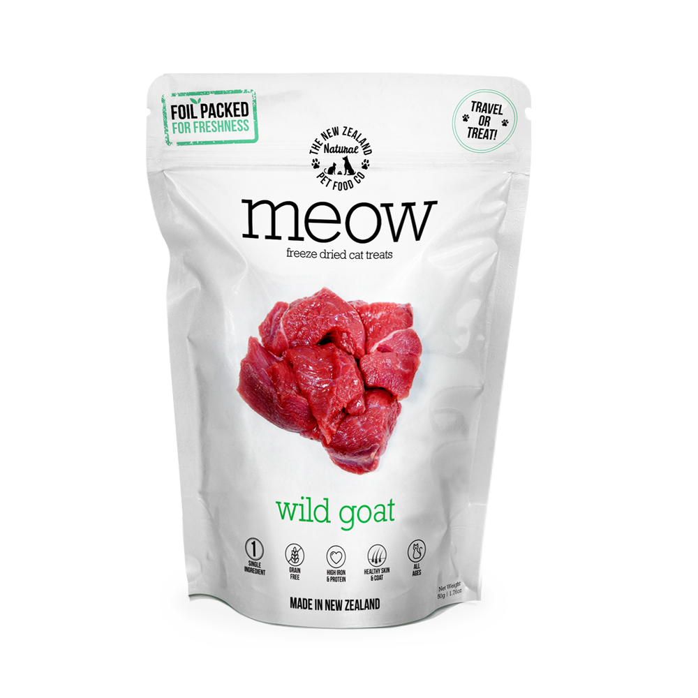 MEOW Freeze Dried Raw Wild Goat Cat Treats 50g
