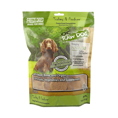 OC Raw Dog Turkey & Produce Sliders Freeze Dried Dog Food 14oz
