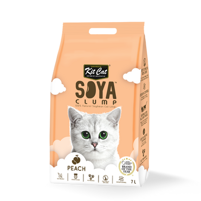 Kit Cat Soya Clump Cat Litter Peach 7L (Bundle of 6)