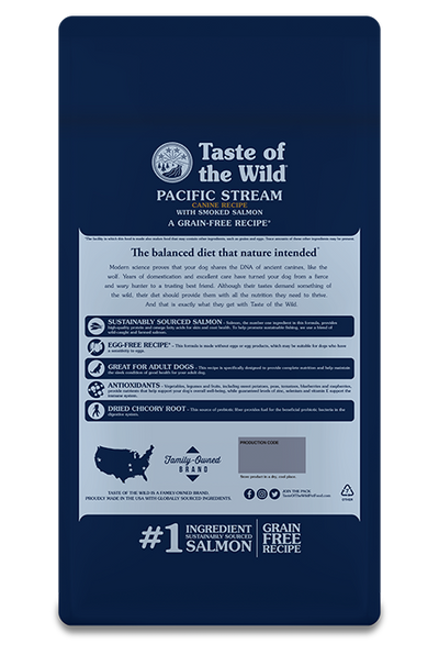 Taste of the Wild Pacific Stream Smoked Salmon Dog Dry Food (3 Sizes)