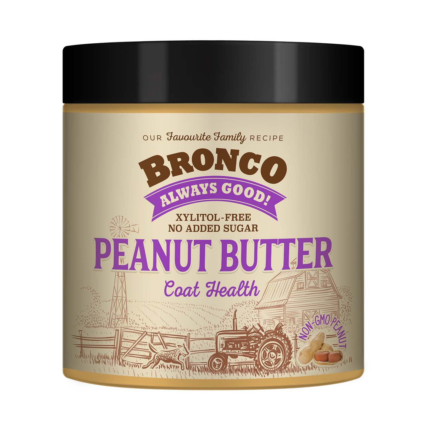 Bronco Peanut Butter Coat Health Dog Treat 250g