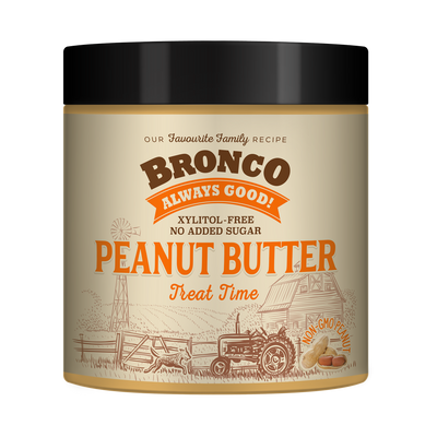 Bronco Peanut Butter Dog Treat Time 250g
