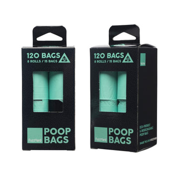 Fuzzyard Poop Bags 8 Rolls/Box (120 Bags)