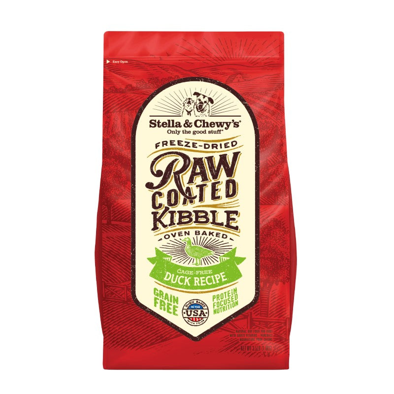 Stella & Chewy's Raw Coated Kibble Cage-Free Duck Dry Dog Food (2 Sizes)