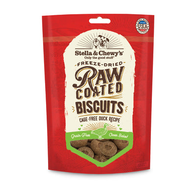 Stella & Chewy's Raw Coated Biscuits Duck Dog Treats 9oz