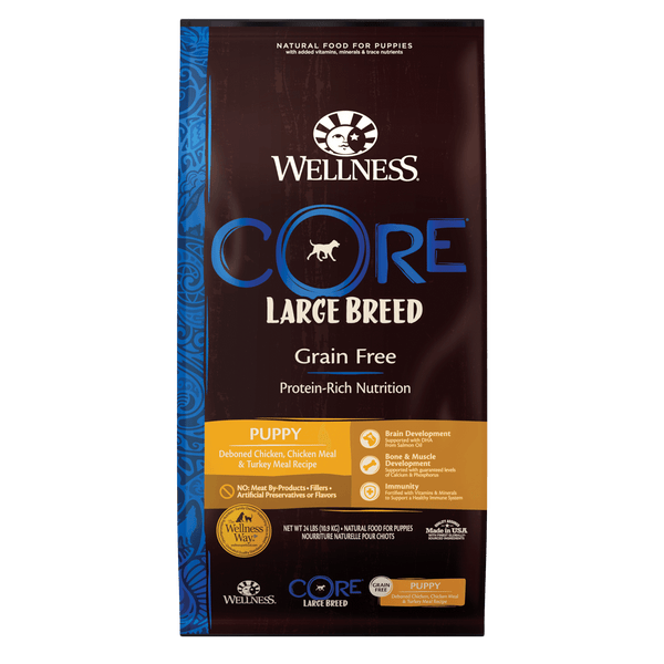 Wellness CORE Grain Free Large Breed Puppy Dry Dog Food 24lb