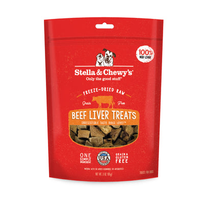 Stella & Chewy's Single Ingredient Beef Liver Freeze Dried Dog Treats 3oz