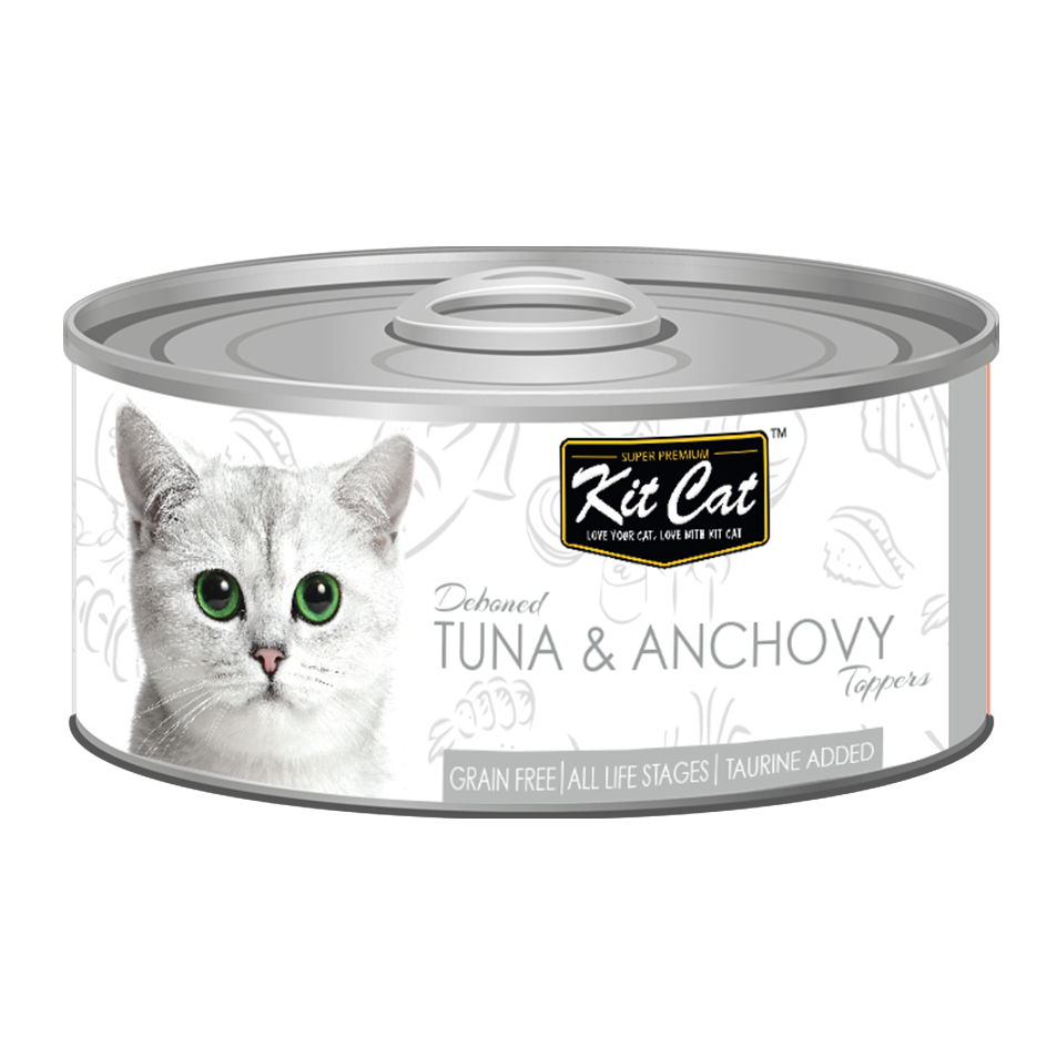 [As Low As $0.91 Each] Kit Cat Deboned Tuna & Anchovy Wet Cat Canned Food 80g