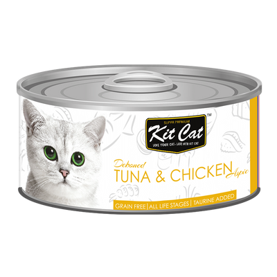 [As Low As $0.91 Each] Kit Cat Deboned Tuna & Chicken Wet Cat Canned Food 80g