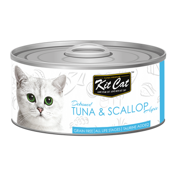 Kit Cat Deboned Tuna & Scallop Wet Cat Food Topper 80g