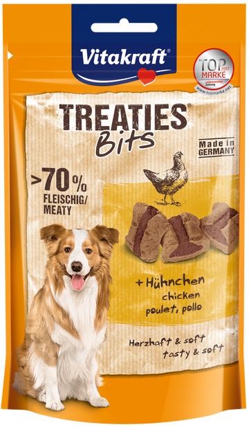 Vitakraft Treaties Bites Chicken Bacon Dog Treats 120g