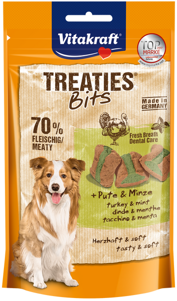 Vitakraft Treaties Bites Turkey & Mint Dog Treats 120g