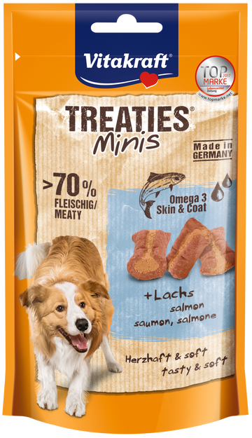 Vitakraft Treaties Bites Minis Salmon & Omega 3 Dog Treats 48g