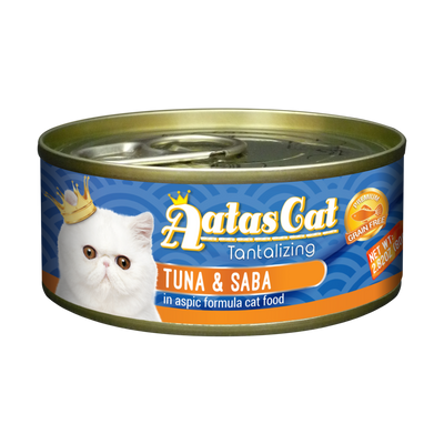 Aatas Cat Tantalizing Tuna & Saba Cat Canned Food 80g