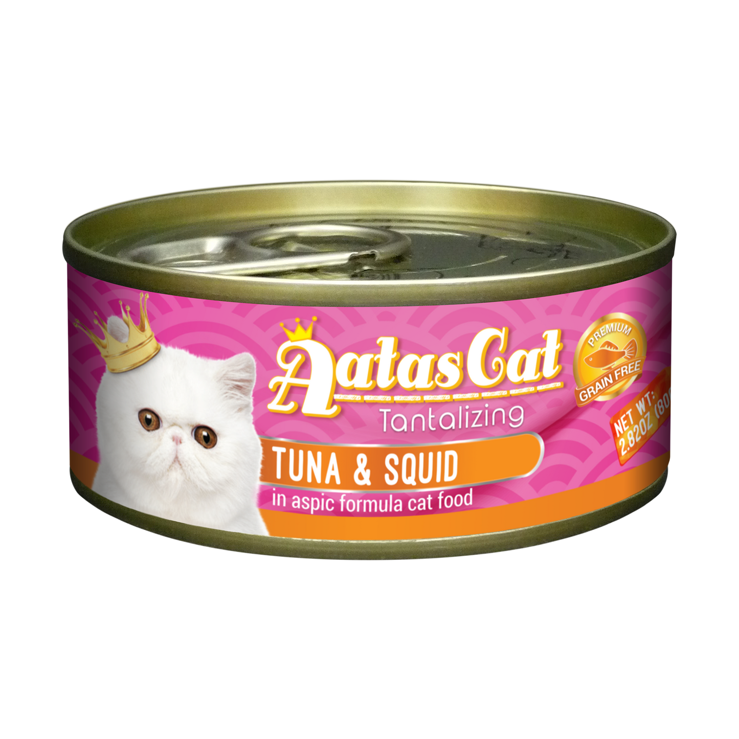 Aatas Cat Tantalizing Tuna & Squid Cat Canned Food 80g