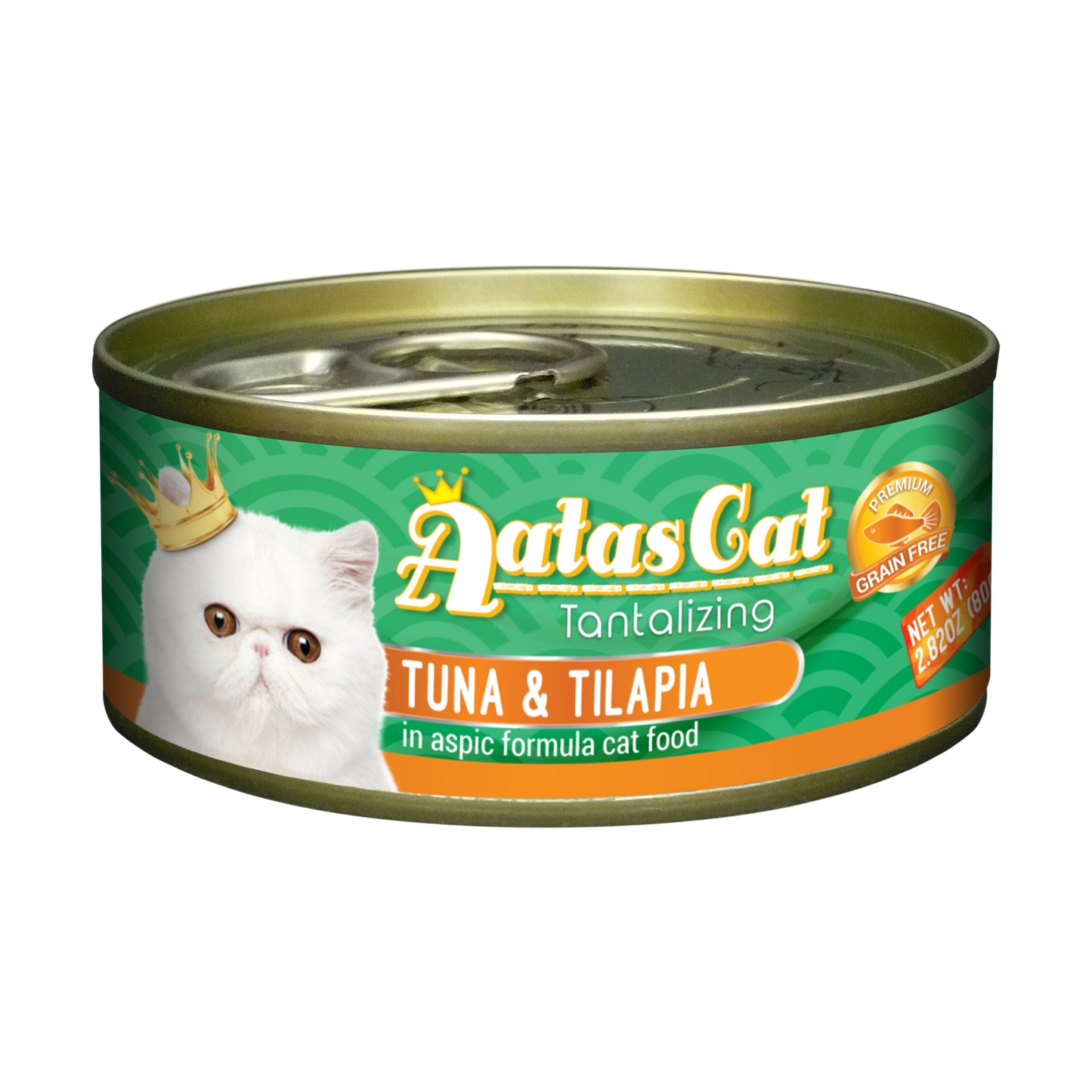 Aatas Cat Tantalizing Tuna & Tilapia Cat Canned Food 80g