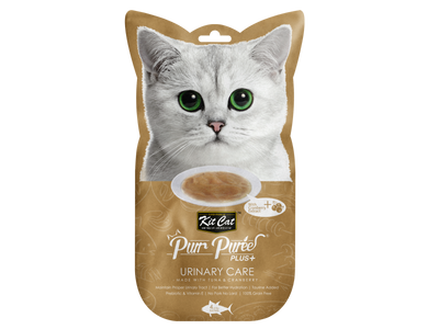 [As Low As $3.30 Each] Kit Cat Purr Puree Plus+ Tuna & Cranberry (Urinary Care) Cat Treat 60g