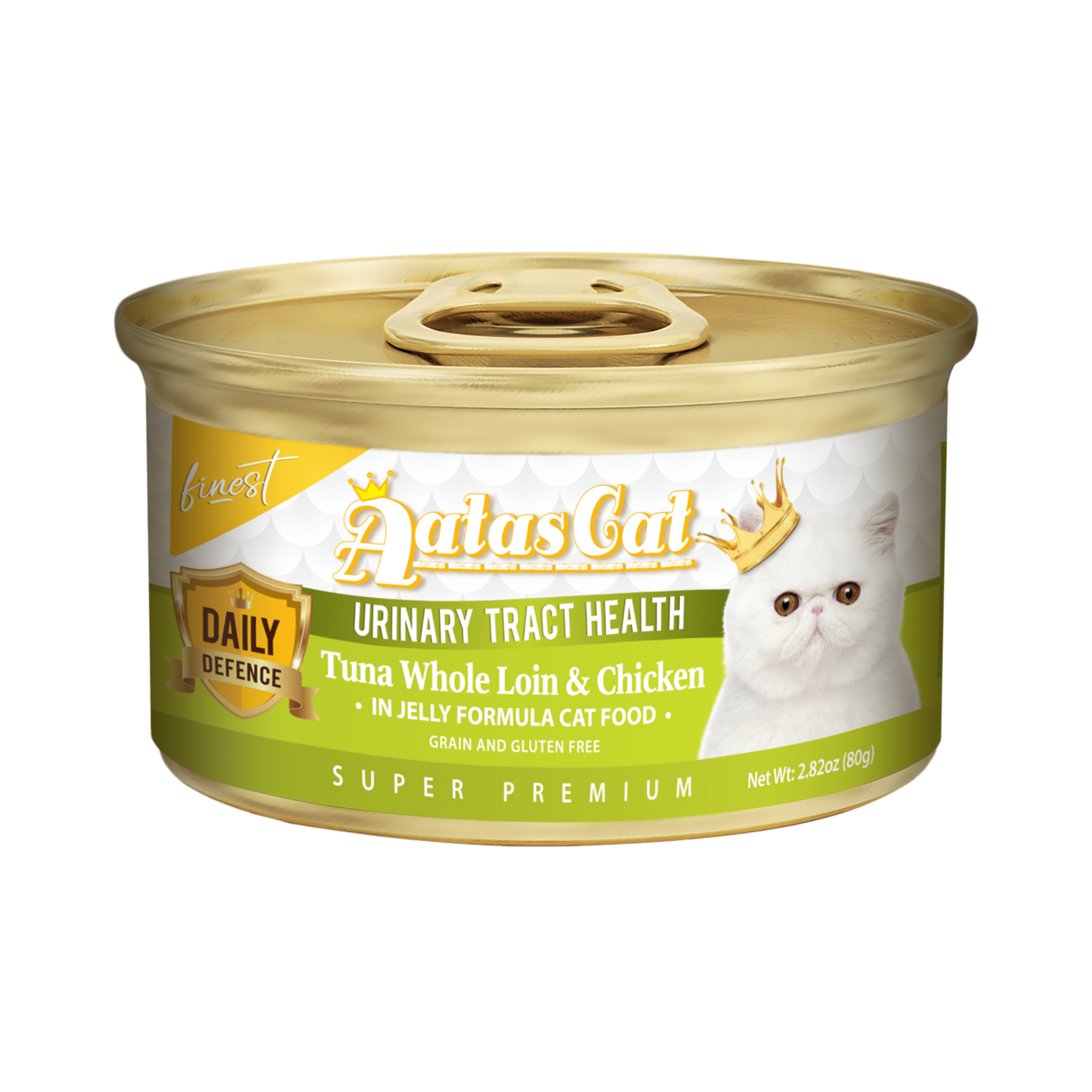 Aatas Cat Finest Daily Defence Urinary Tract Health Tuna Whole Loin & Chicken in Jelly Formula Cat Food 80g