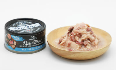 [As Low As $1.85 Each] Absolute Holistic Wild Tuna Classic Raw Stew Cat & Dog Canned Food 80g
