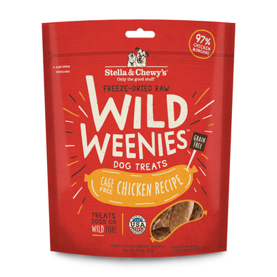 Stella & Chewy's Wild Weenies Chicken Freeze Dried Dog Treats 3.25oz