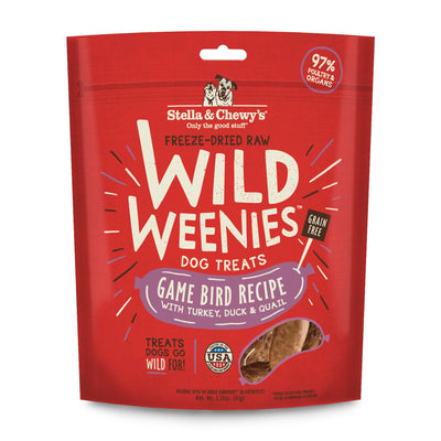 Stella & Chewy's Wild Weenies Game Bird Freeze Dried Dog Treats 3.25oz