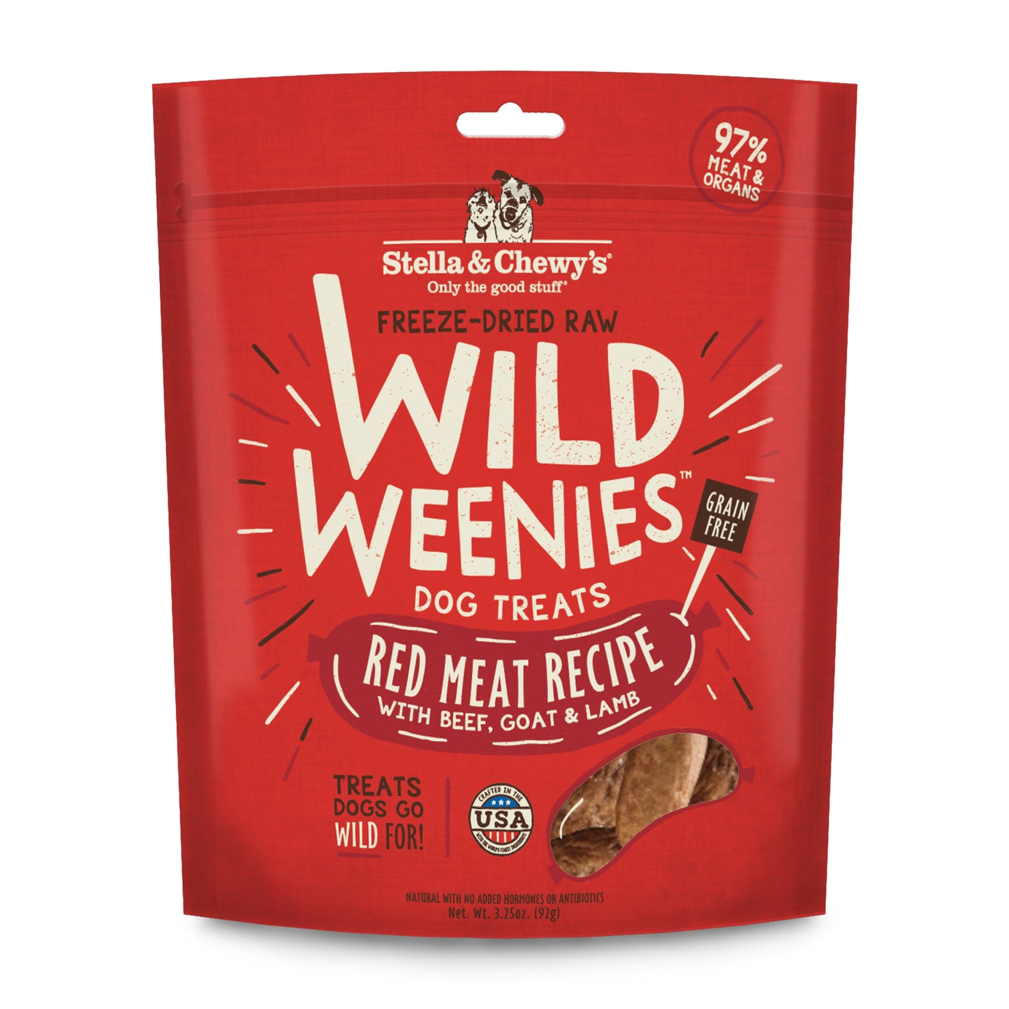Stella & Chewy's Wild Weenies Red Meat Freeze Dried Dog Treats 3.25oz