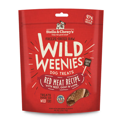 Stella & Chewy's Wild Weenies Red Meat Freeze Dried Dog Treats 3.25oz
