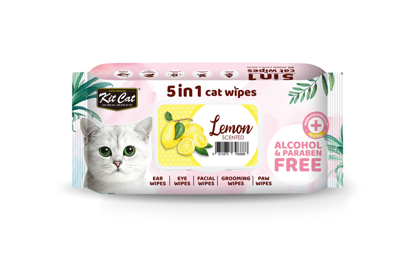[As Low As $3.48 Each] Kit Cat 5 in 1 Lemon Cat Wipes