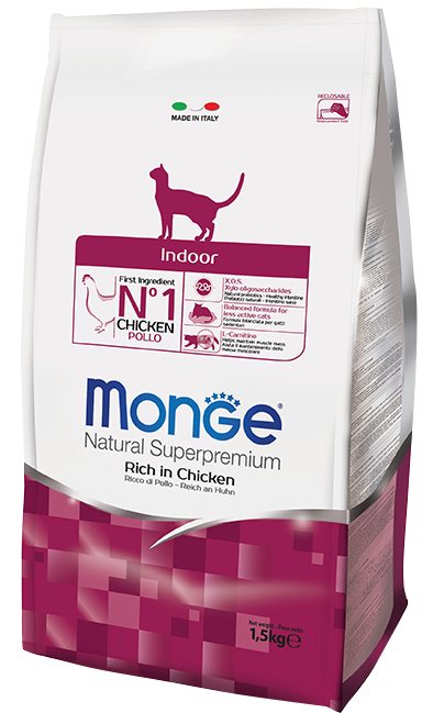 Monge Natural Superpremium Dry Food for Indoor Cats (2 Sizes)