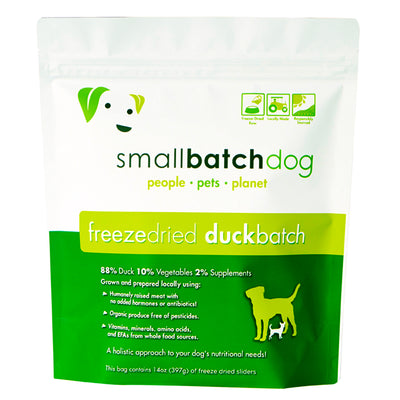 Smallbatch Freeze Dried Duck Batch Sliders Dog Food 14oz