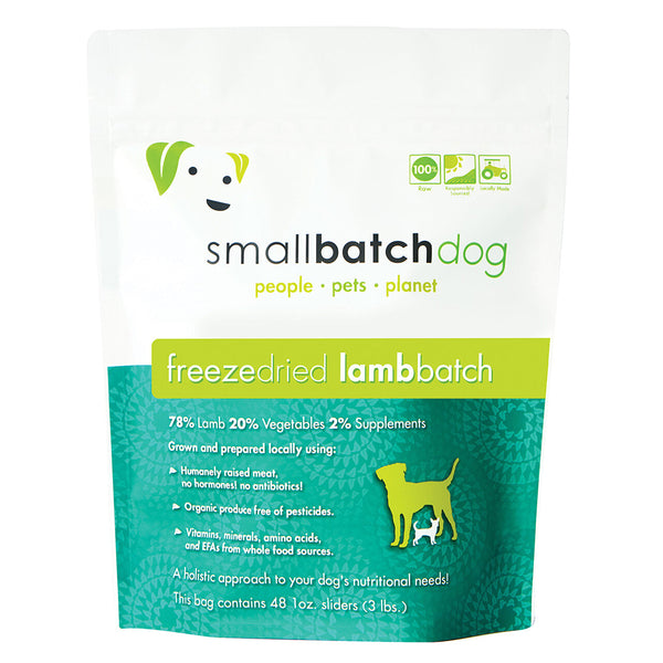 Smallbatch Freeze Dried Lamb Batch Sliders Dog Food 14oz